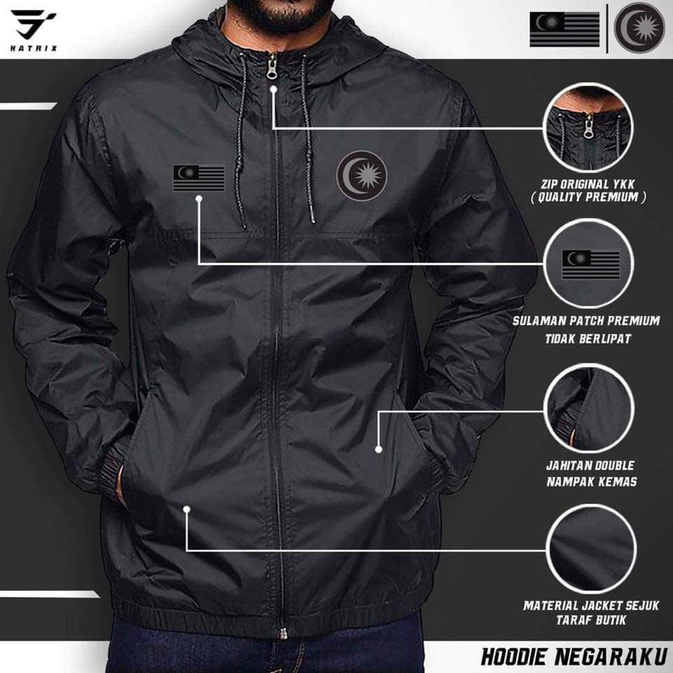 HATRIX Hoodie Malaya Blackout Series product features