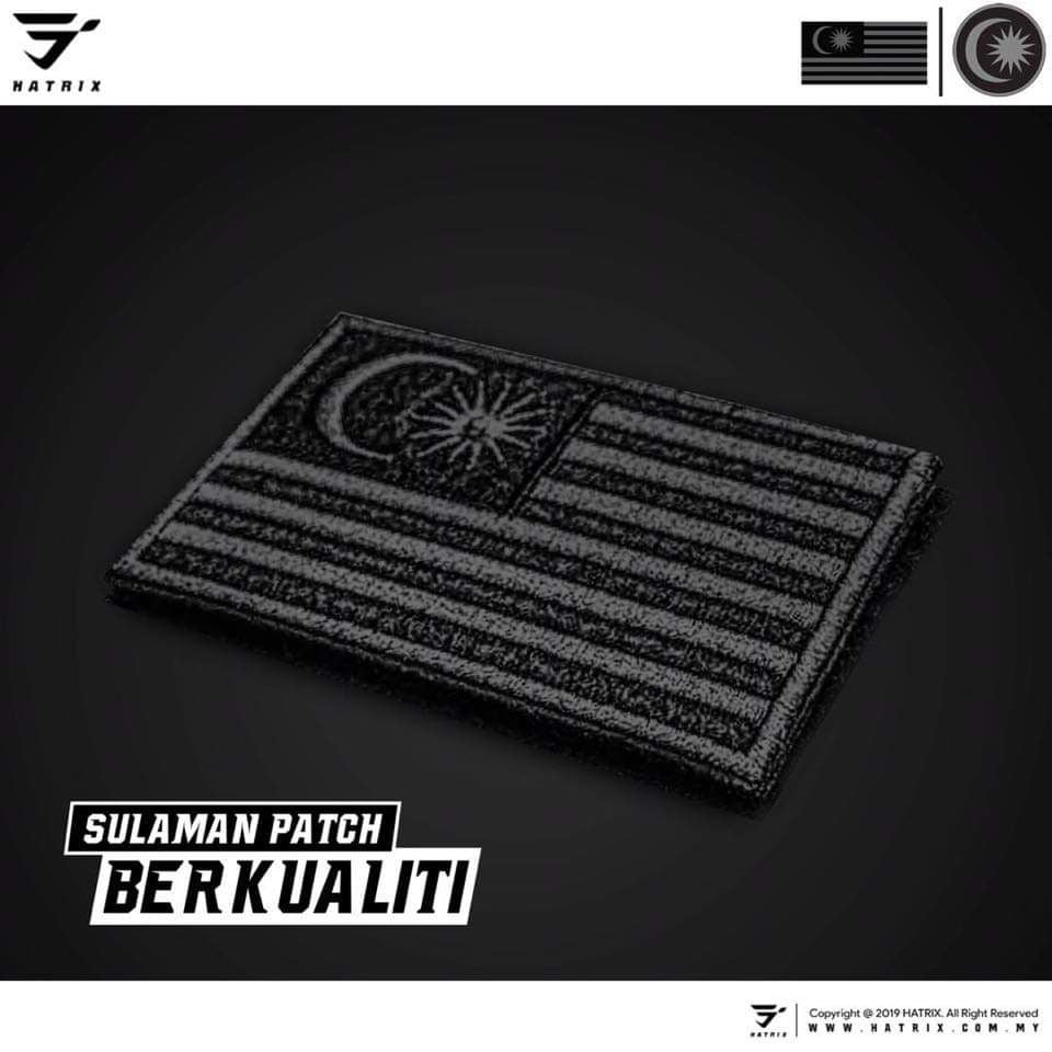 HATRIX Hoodie Malaya Blackout Series premium Malaysia flag patch