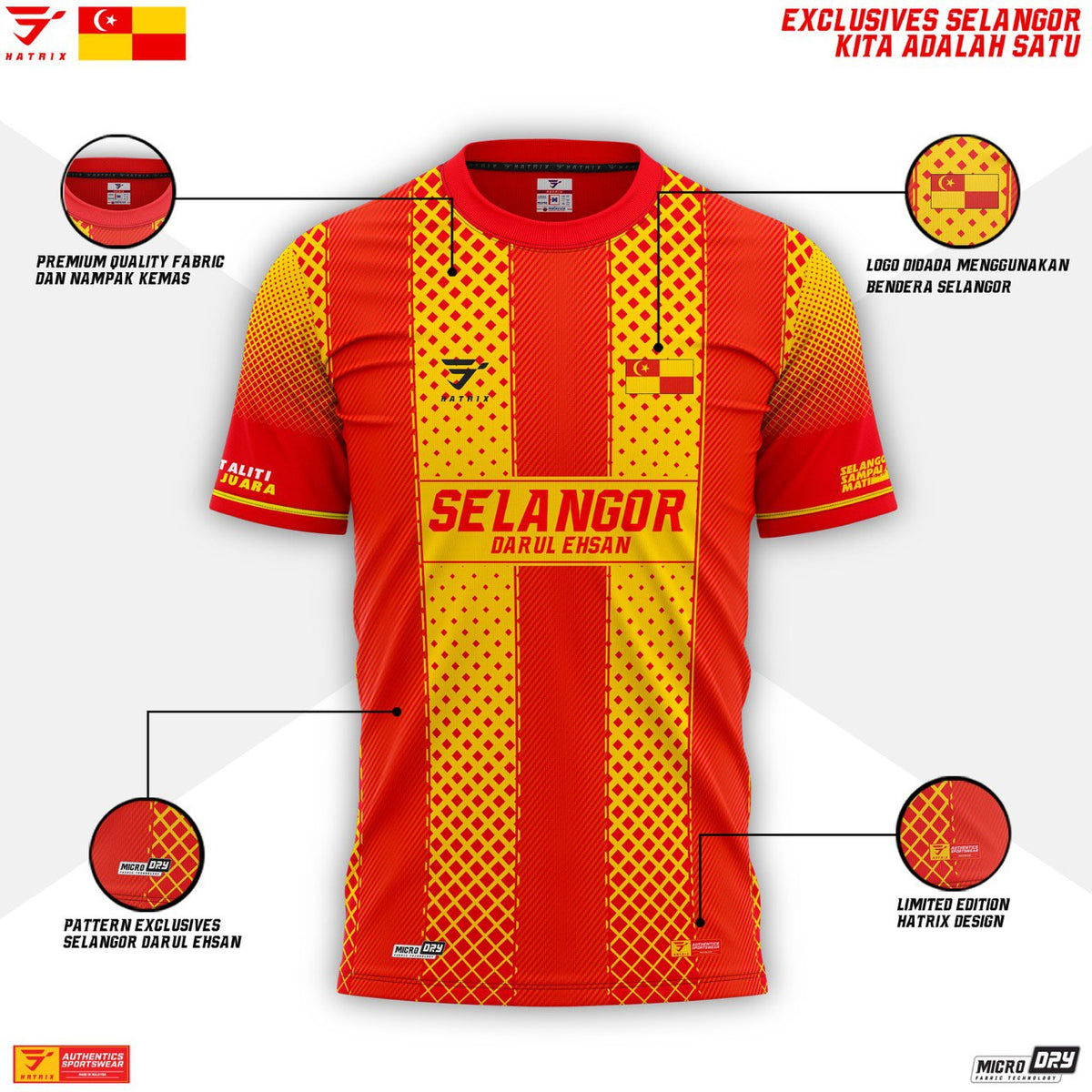 HATRIX Selangor Kita Adalah Satu jersey product details