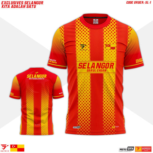 HATRIX Selangor Kita Adalah Satu SL-1 short sleeve jersey front and back