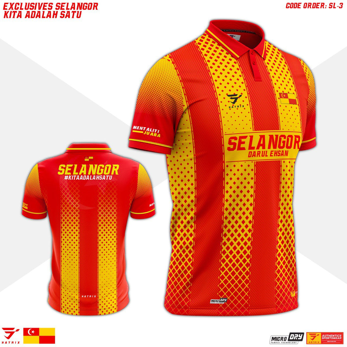HATRIX Selangor Kita Adalah Satu SL-3 polo jersey front and back